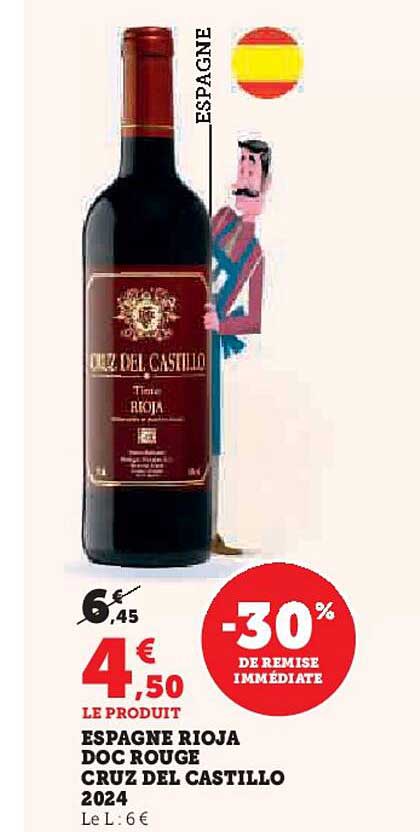 ESPAGNE RIOJA DOC ROUGE CRUZ DEL CASTILLO 2024