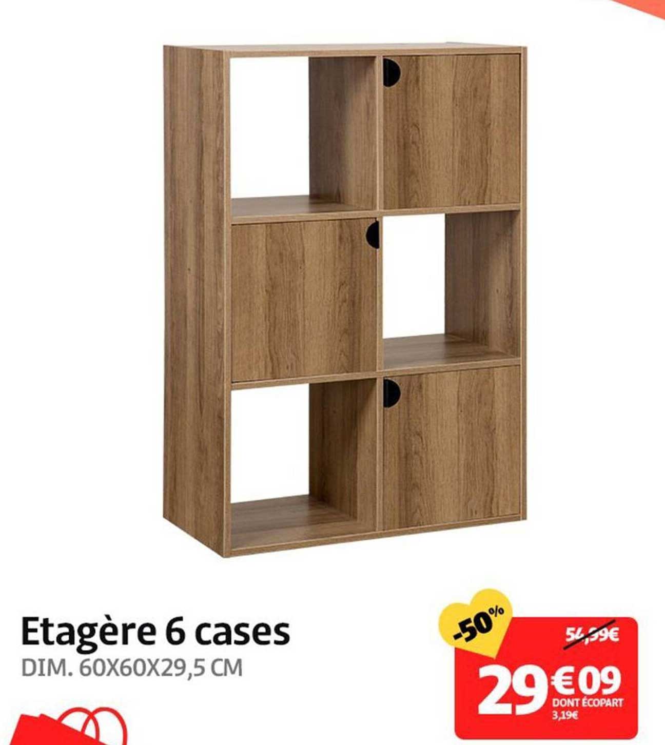Etagère 6 cases