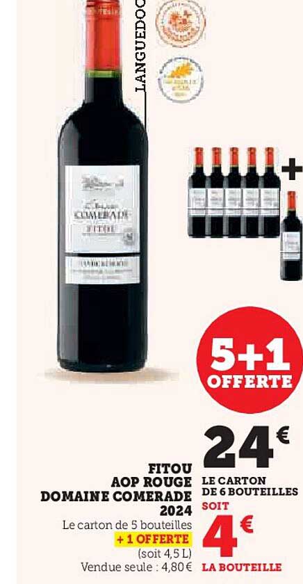 FITOU AOP ROUGE DOMAINE COMERCADE 2024