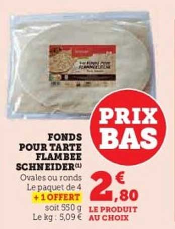 FONDS POUR TARTE FLAMBEE SCHNEIDER