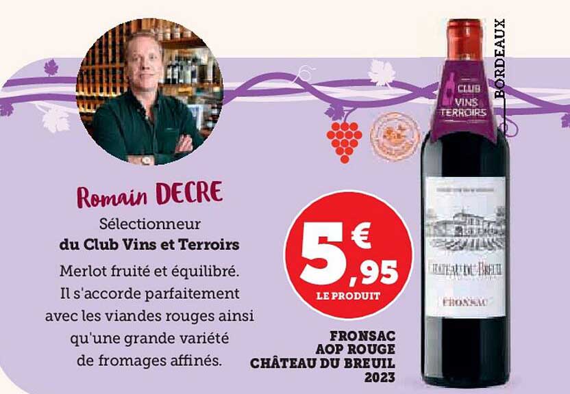 FRONSAC AOP ROUGE CHÂTEAU DU BREUIL 2023