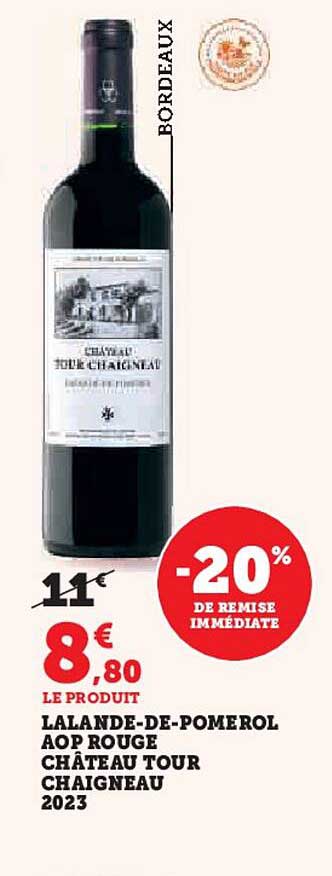 LALANDE-DE-POMEROL AOP ROUGE CHÂTEAU TOUR CHAIGNEAU 2023