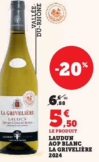 LAUDUN AOP BLANC LA GRIVIÈRE 2024