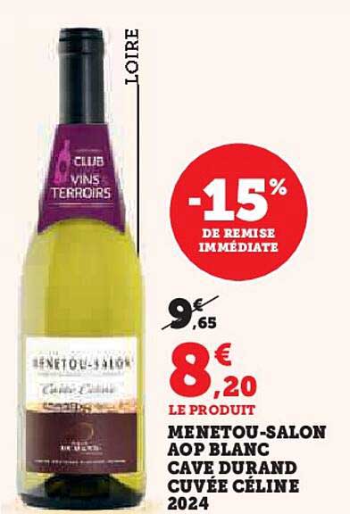 MENETOU-SALON AOP BLANC CAVE DURAND CUVÉE CÉLINE 2024