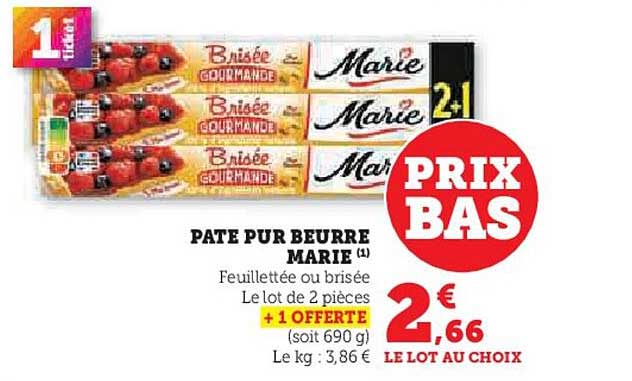 PATE PUR BEURRE MARIE