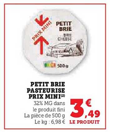 PETIT BRIE PASTEURISE PRIX MINI