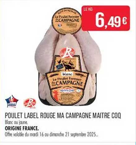 POULET LABEL ROUGE MA CAMPAGNE MAITRE COQ