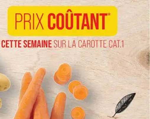 Prix coûtant sur la carotte Cat.1
