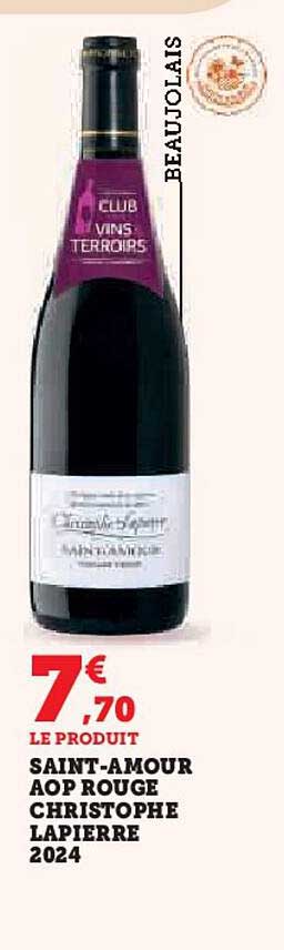 SAINT-AMOUR AOP ROUGE CHRISTOPHE LAPIERRE 2024