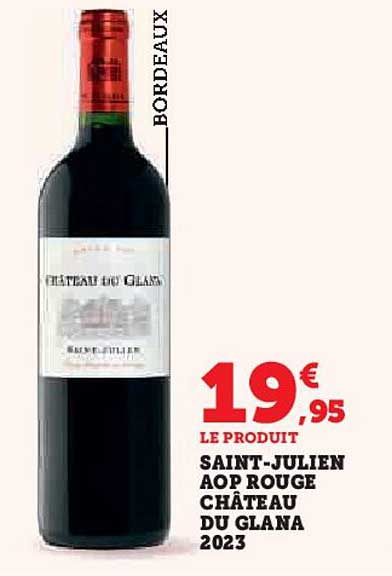 SAINT-JULIEN AOP ROUGE CHÂTEAU DU GLANA 2023