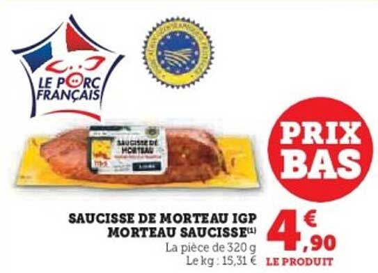 SAUCISSE DE MORTEAU IGP MORTEAU SAUCISSE