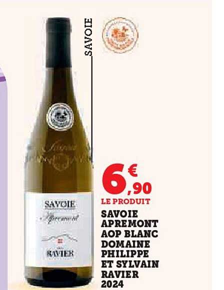 SAVOIE APREMONT AOP BLANC DOMAINE PHILIPPE ET SYLVAIN RAVIER 2024