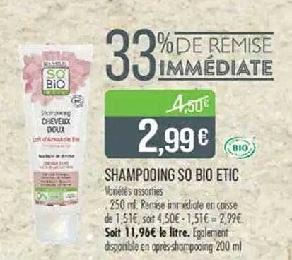 SHAMPOOING SO BIO ETIC