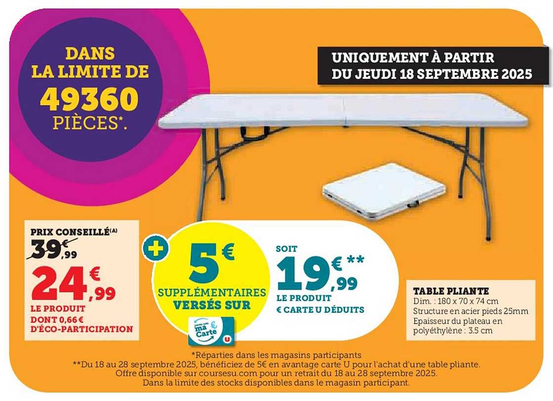Table pliante