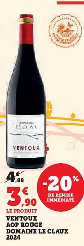 VENTOUX AOP ROUGE DOMAINE LE CLAUX 2024