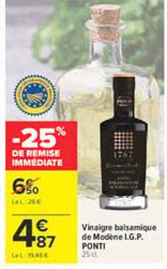 -25% DE REMISE IMMÉDIATE