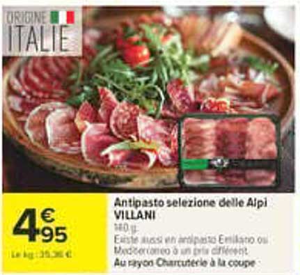 Antipasto selezione delle Alpi VILANI