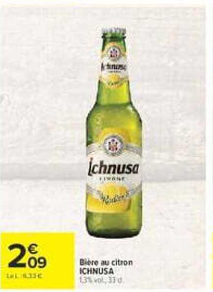 Bière au citron ICHNUSA