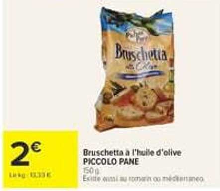 Bruschetta à l’huile d’olive PICCOLO PANE