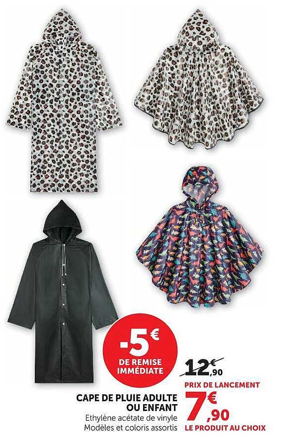 CAPE DE PLUIE ADULTE OU ENFANT