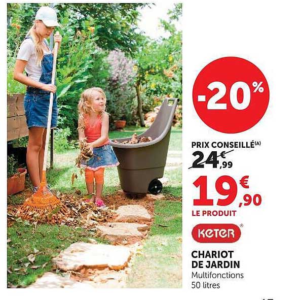 CHARIOT DE JARDIN Multifonctions 50 litres