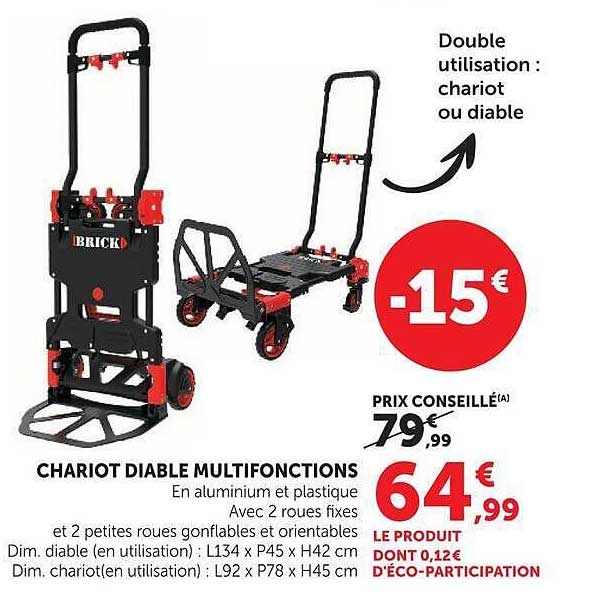 CHARIOT DIABLE MULTIFONCTIONS