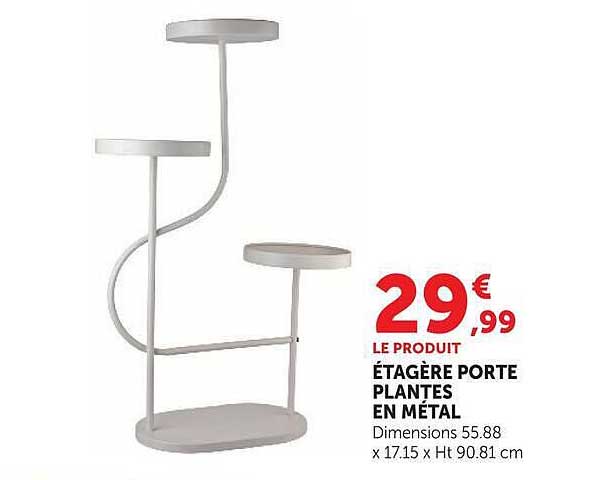 ÉTAGÈRE PORTE PLANTES EN MÉTAL