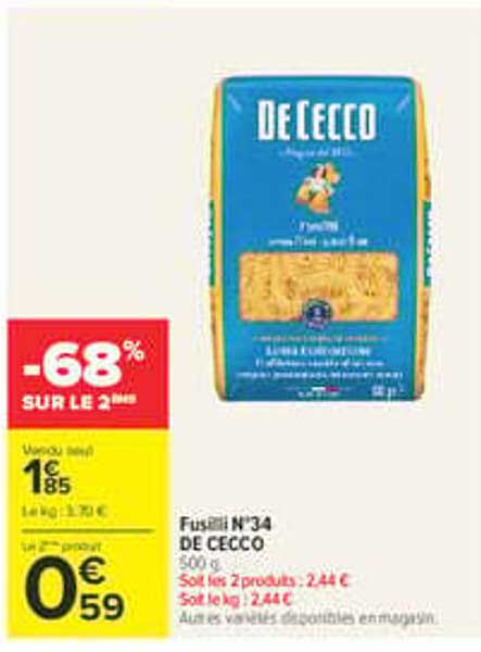 Fusilli N°34 DE CECCO