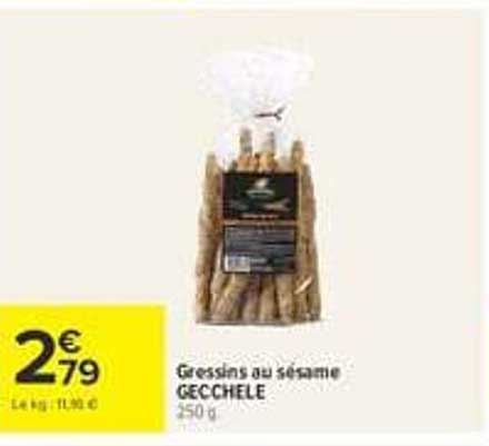 Gressins au sésame GECCHELE 250 g