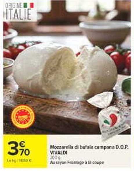Mozzarella di bufala campana D.O.P. VIVALDI