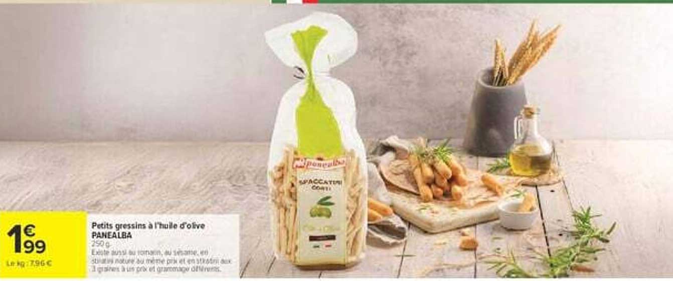 Petits gressins à l'huile d'olive PANERALBA