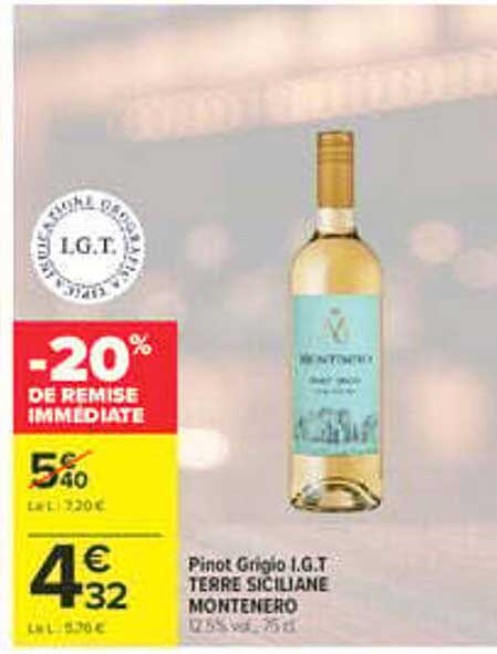 Pinot Grigio I.G.T. TERRE SICILIANE MONTENERO