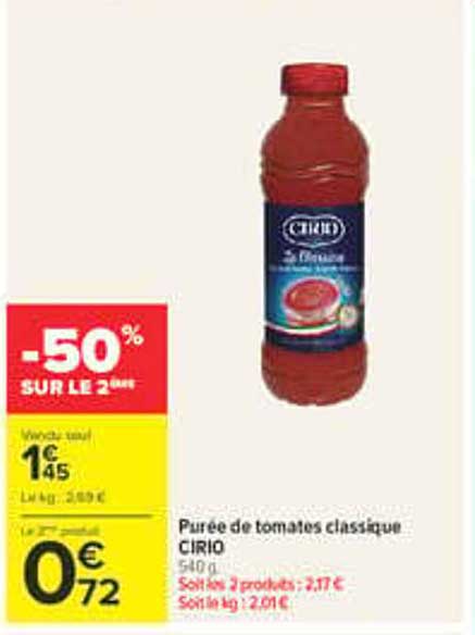 Purée de tomates classique CIRIO