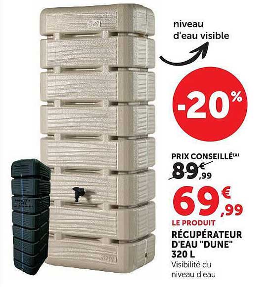 RÉCUPÉRATEUR D'EAU D'UNE 320 L