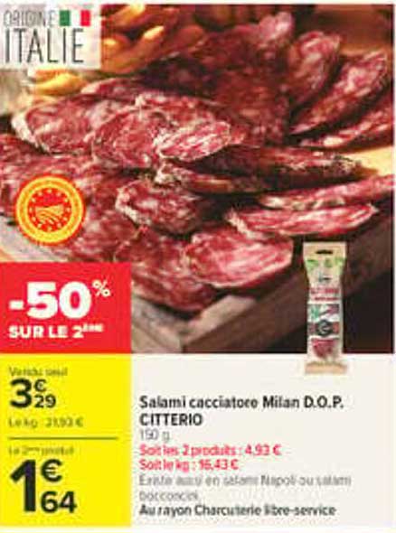 Salami cacciatore Milan D.O.P. CITTERIO