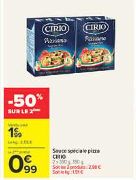 Sauce spéciale pizza CIRIO