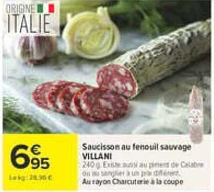 Saucisson au fenouil sauvage VILLANI