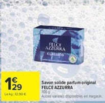 Savon solide parfum original FELCE AZZURRA