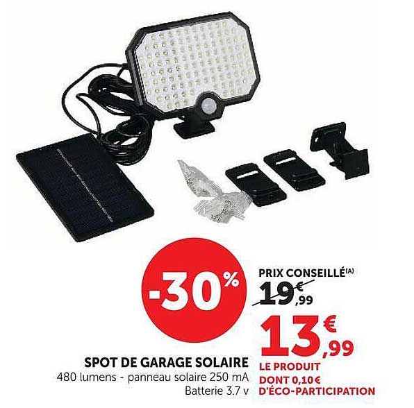 SPOT DE GARAGE SOLAIRE
