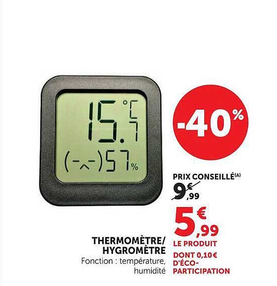 THERMOMÈTRE/HYGROMÈTRE