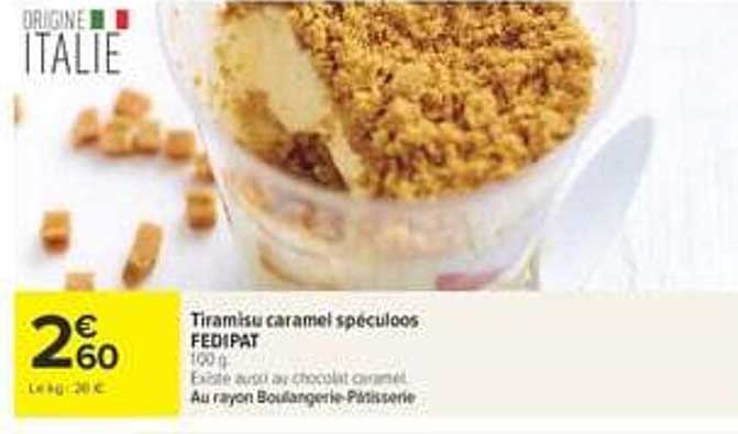 Tiramisu caramel spéculoos FEDIPAT