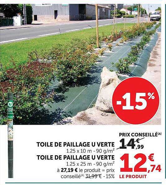 TOILE DE PAILLAGE U VERTE
