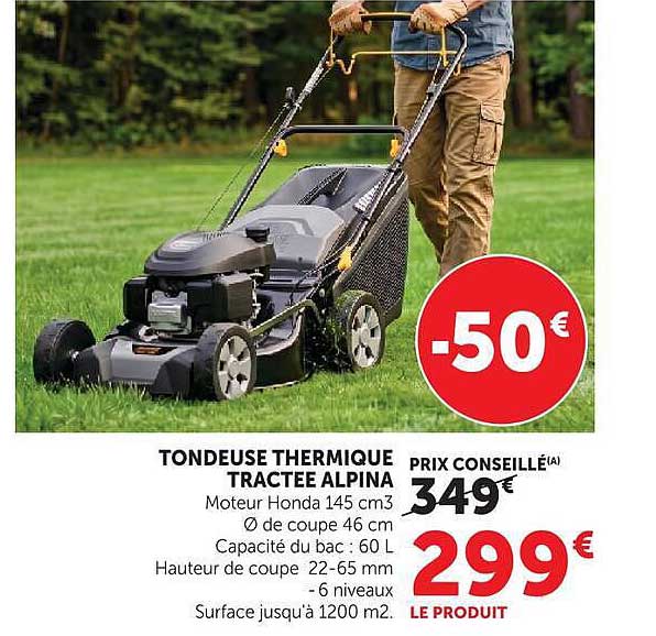 TONDEUSE THERMIQUE TRACTEE ALPINA