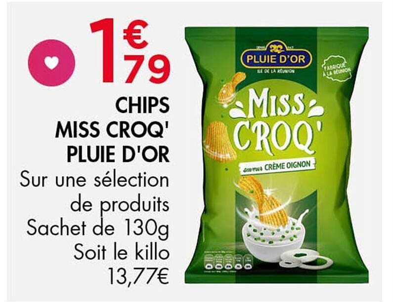 CHIPS MISS CROQ' PLUIE D'OR