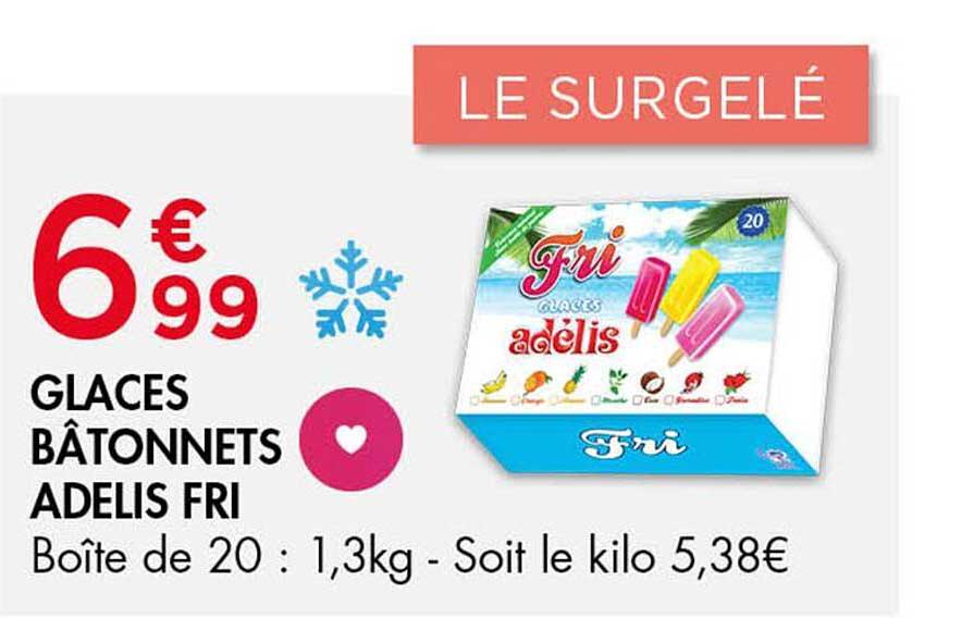 GLACES BÂTONNETS ADELI FRI
