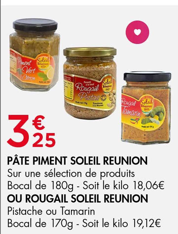PÂTE PIMENT SOLEIL REUNION OU ROUGAIL SOLEIL REUNION