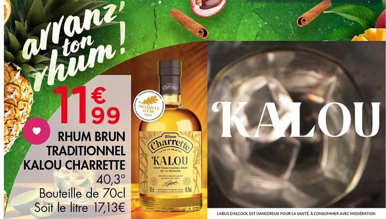 Rhum Brun Traditionnel Kalou Charrette