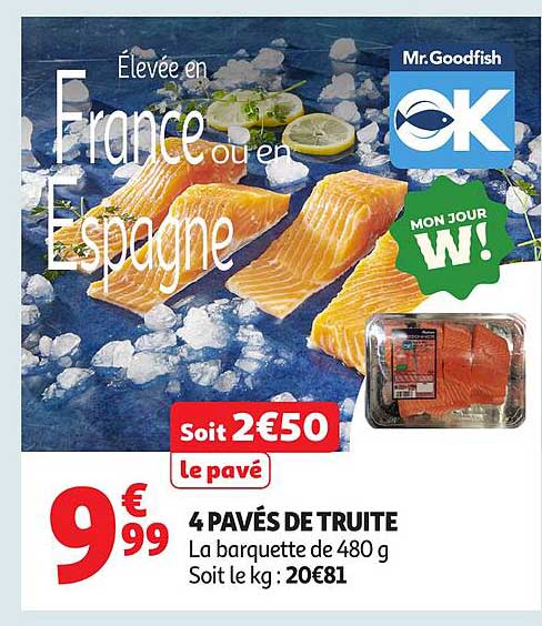 4 PAVÉS DE TRUITE