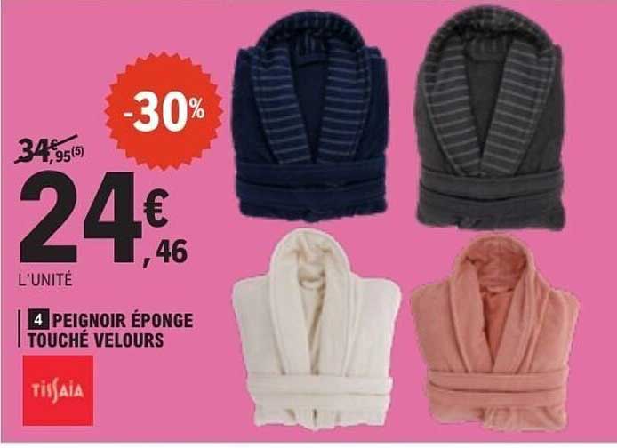 4 PEIGNOIR ÉPONGE TOUCHED VELOURS