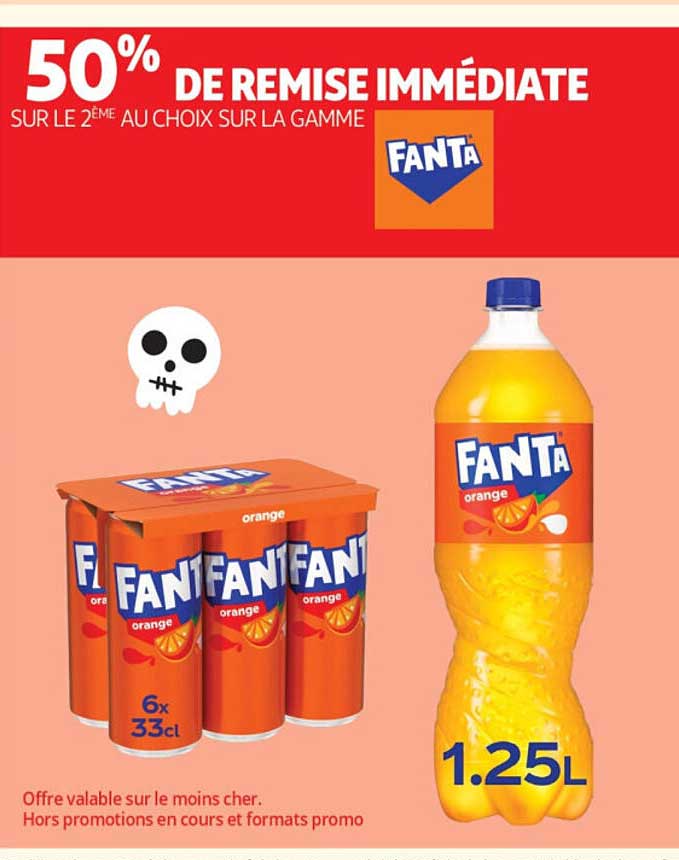 50% DE REMISE IMMÉDIATE SUR LE 2ème AU CHOIX SUR LA GAMME FANTA